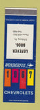 Matchbook Cover - 1967 Chevrolet Lefever Bros Dillsburg PA