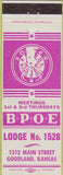 Matchbook Cover - Matchbook Cover Elks Club Goodland KS