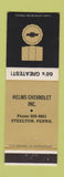 Matchbook Cover - 1968 Chevrolet Helms Steelton PA