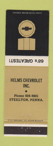 Matchbook Cover - 1968 Chevrolet Helms Steelton PA