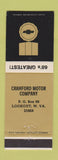 Matchbook Cover - 1968 Chevrolet Crawford Lookout WV WEAR