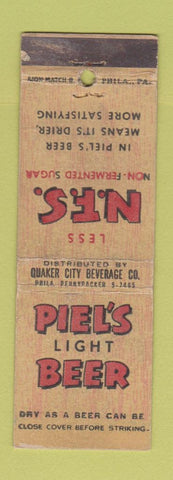 Matchbook Cover - Piel's Light Beer Philadelphia PA WORN
