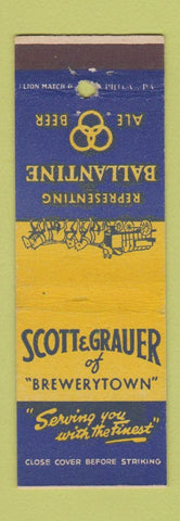 Matchbook Cover - Ballantine Beer Scott Grauer