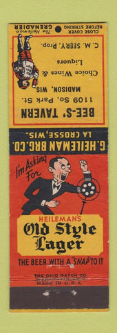 Matchbook Cover - Old Style Beer Bee's Tavern Madison WI