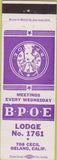 Matchbook Cover - Matchbook Cover Elks Club Delano CA
