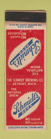 Matchbook Cover - Schmidt's Beer Detroit MI WORN