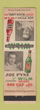 Matchbook Cover - Joe Pyne WILM Radio Carling Beer Philadelphia?
