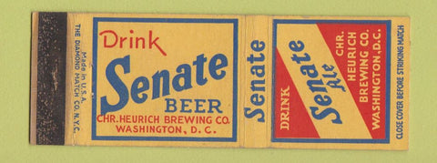 Matchbook Cover - Senate Beer Washington DC WORN