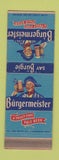 Matchbook Cover - Burgermeister Beer WORN