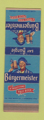 Matchbook Cover - Burgermeister Beer WORN