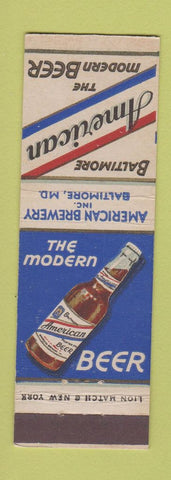 Matchbook Cover - American Beer Baltimore mD