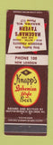 Matchbook Cover - Knapp's Bohemian Beer Hageman's Tavern Manawa WI low phone #