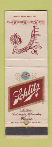 Matchbook Cover - Schlitz Beer Brown Bottle Milwaukee WI Guest Hall WEAR