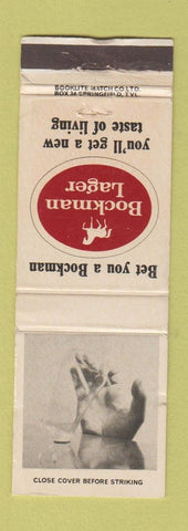 Matchbook Cover - Bockman Lager Beer South Africa WORN