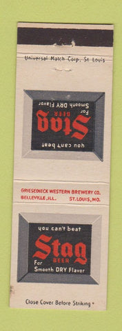 Matchbook Cover - Stag Beer Belleville IL St Louis MO