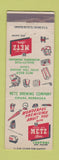Matchbook Cover - Metz Beer Omaha NE premiums WEAR