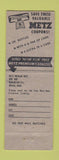 Matchbook Cover - Metz Beer Omaha NE premiums WEAR