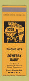 Matchbook Cover - Sowerry Dairy Perry NY low phone # SAMPLE