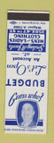 Matchbook Cover - Jacobs' Clothes  New York City? SAMPLE