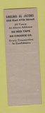 Matchbook Cover - Jacobs' Clothes  New York City? SAMPLE