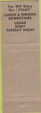 Matchbook Cover - Matchbook Cover Elks Club Colorado Springs CO