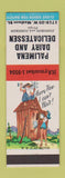 Matchbook Cover - Palimena Dairy Deli Hillbilly SAMPLE