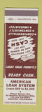 Matchbook Cover - American Loan System Denver Colorado SAMPLE