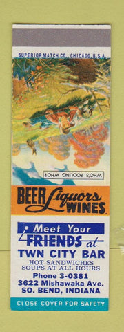 Matchbook Cover - Twn City Bar South Bend IN SAMPLE