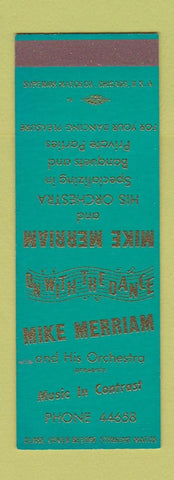 Matchbook Cover - Mike Merriam Orchestra SAMPLE