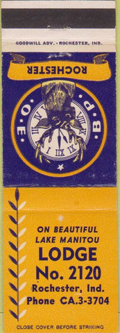 Matchbook Cover - Matchbook Cover Elks Club Rochester IN