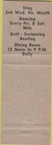 Matchbook Cover - Matchbook Cover Elks Club Rochester IN