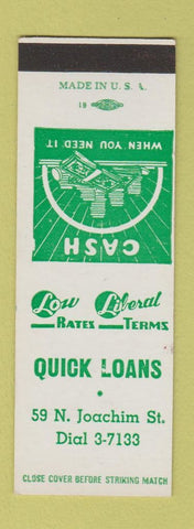 Matchbook Cover - Quick Loans SAMPLE