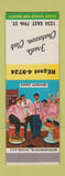 Matchbook Cover - Fred's Chatawon Club Barber Shop Quartet SAMPLE