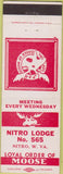 Matchbook Cover - Matchbook Cover Moose Lodge Nitro WV