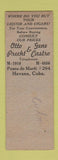 Matchbook Cover - Cutty Sark Whisky Havana Cuba SAMPLE