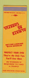 Matchbook Cover - Safety Protect Eyes Goggles Newport IN Liberty Powder SAMPLE