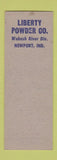 Matchbook Cover - Safety Protect Eyes Goggles Newport IN Liberty Powder SAMPLE