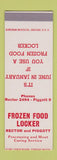 Matchbook Cover - Frozen Food Locker Piggott Rector AR? SAMPLE
