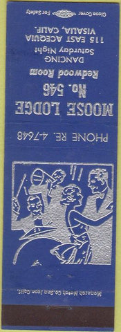 Matchbook Cover - Matchbook Cover Moose Lodge Visalia CA