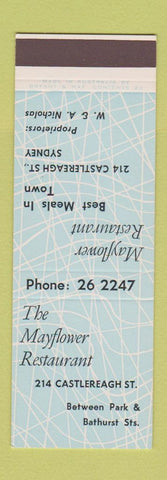 Matchbook Cover - Mayflower Restaurant Sydney Australia SAMPLE