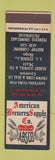 Matchbook Cover - American Brewery Supply Beer Pittsburgh PA SAMPLE