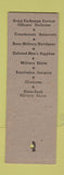Matchbook Cover - May's Grand Rapids MI men's clothes supply SAMPLE