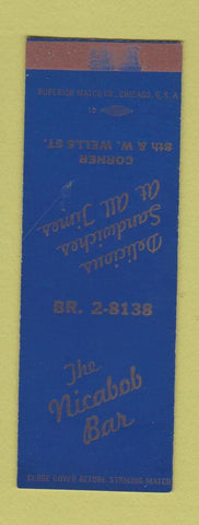 Matchbook Cover - The Nicabob Bar Chicago? SAMPLE