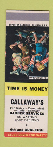 Matchbook Cover - Callaway's Barber Shop SAMPLE