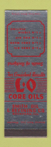 Matchbook Cover - LO Core Oil Rockford IL SAMPLE