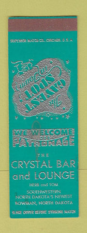 Matchbook Cover - Crystal Bar and Lounge Bowman ND SAMPLE
