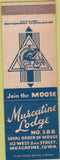 Matchbook Cover - Matchbook Cover Moose Lodge Muscatine IA