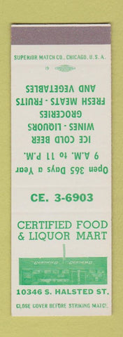 Matchbook Cover - Groceyr Liquor Mart Chicago IL SAMPLE