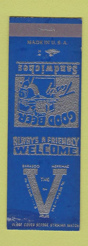 Matchbook Cover - The V Baraboo Merrimac WEAR SAMPLE