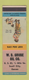 Matchbook Cover - WB Grube Oil Scott City KS SAMPLE